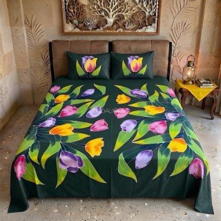 Rayon Bedsheet Hand Painted Made in Bali